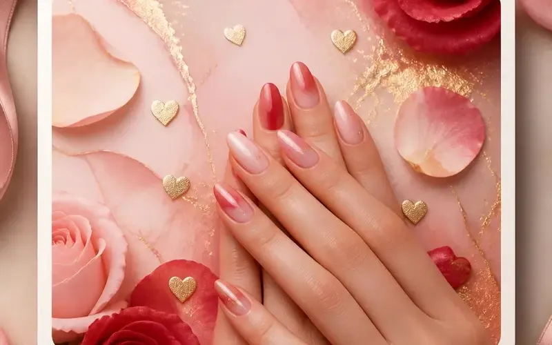 Valentine's Day Blume Nail e-gift card design